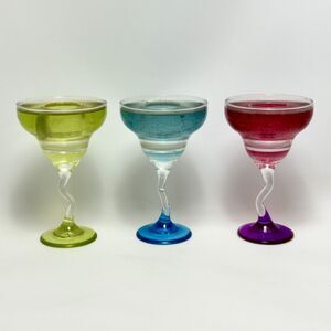Vintage Partylite Fun In The Sun Margarita Z Stem Tealight Candle Holder 3Pcs